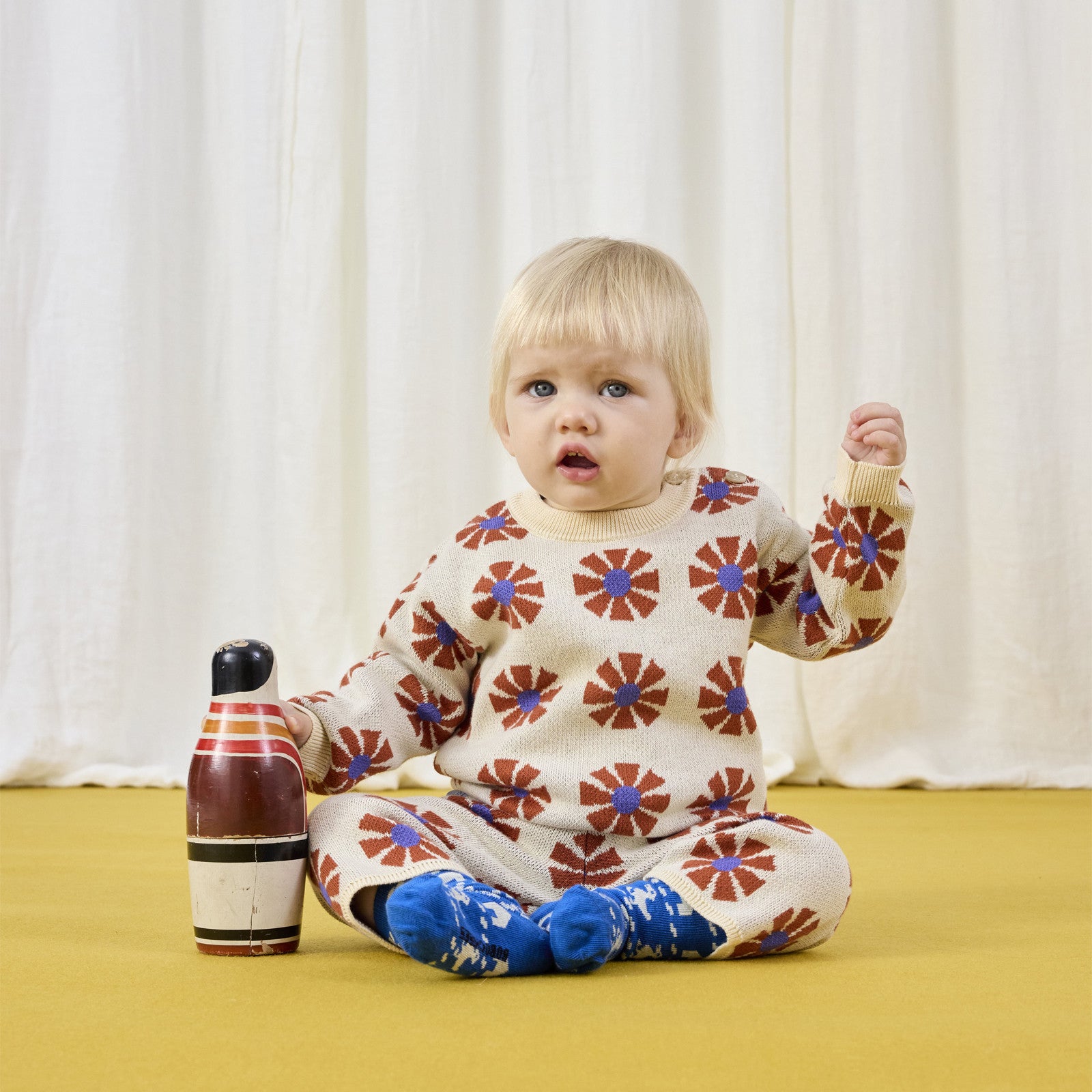 Baby Pullover Kaleidoscope Jacquard Offwhite