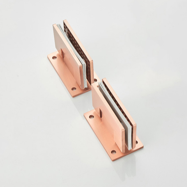 Saniclear Modern Copper scharnieren met pluggen en schroeven geborsteld koper