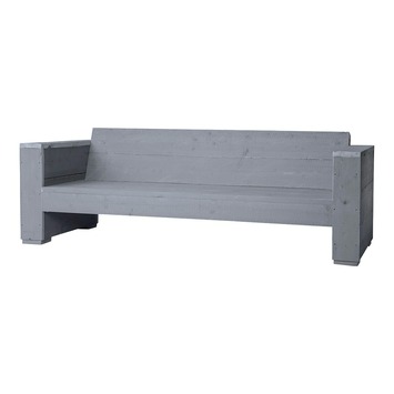 Loungebank Marlind 210 cm grijs steigerhout
