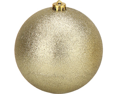 Grote XXL kerstboombal, Lafiora, kunststof, Ø 20 cm, gouden glitter