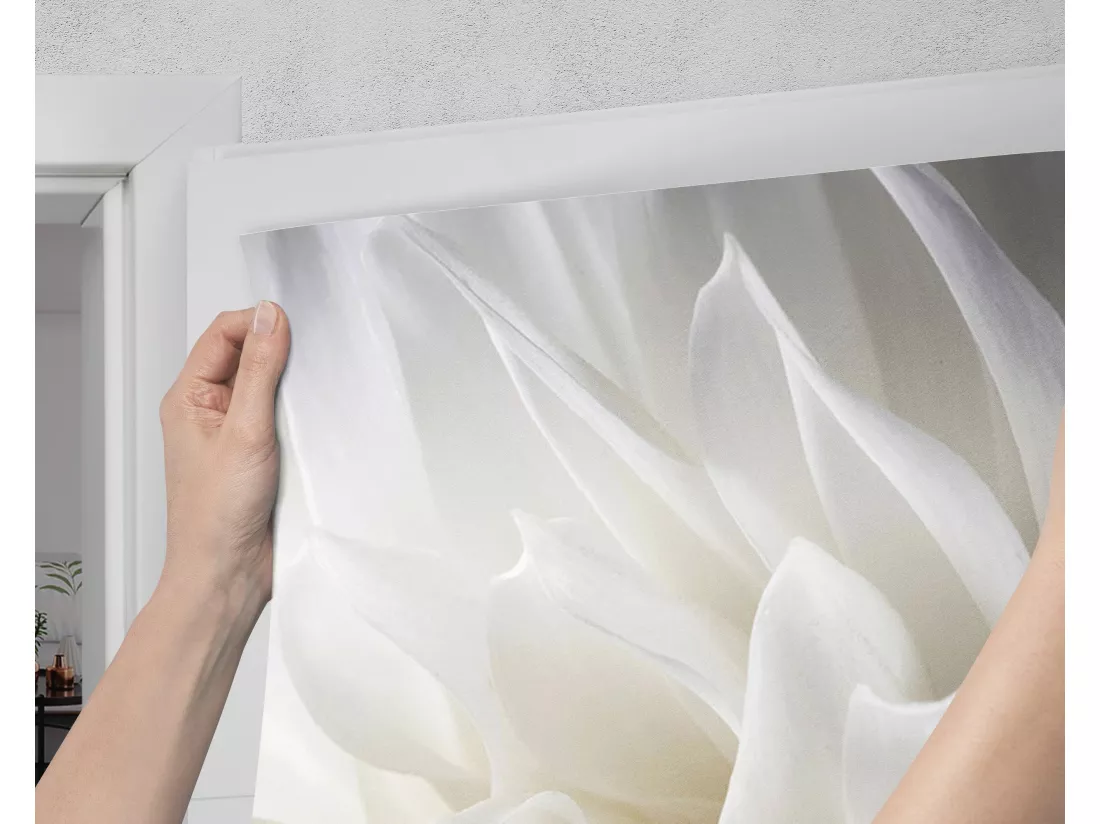 Stickers de porte autocollants - Dahlia blanc 75x205 cm