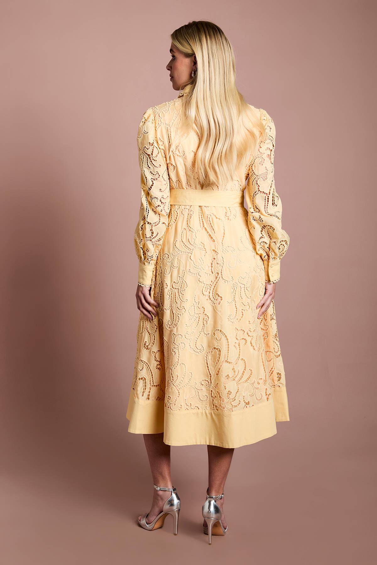Coast Robe Chemise Petite Brodée À Découpes Avec Ceinture