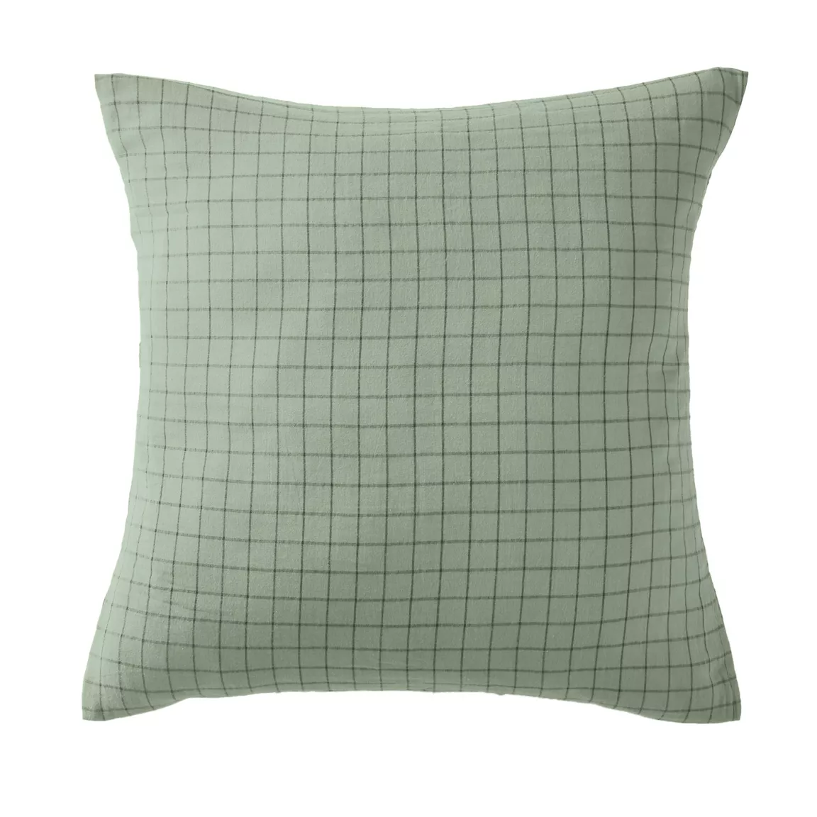 Taie d'oreiller carrée gaze de coton (60 x 60 cm) Gaïa Mix Vert eucalyptus