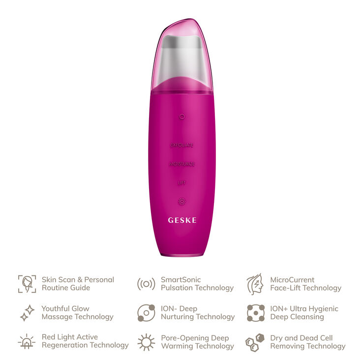 GESKE MicroCurrent Skin Scrubber & Blackhead Remover | 9 in 1