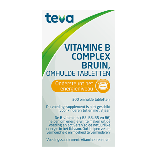 Teva Vitamine B Complex Bruin 300 tabletten
