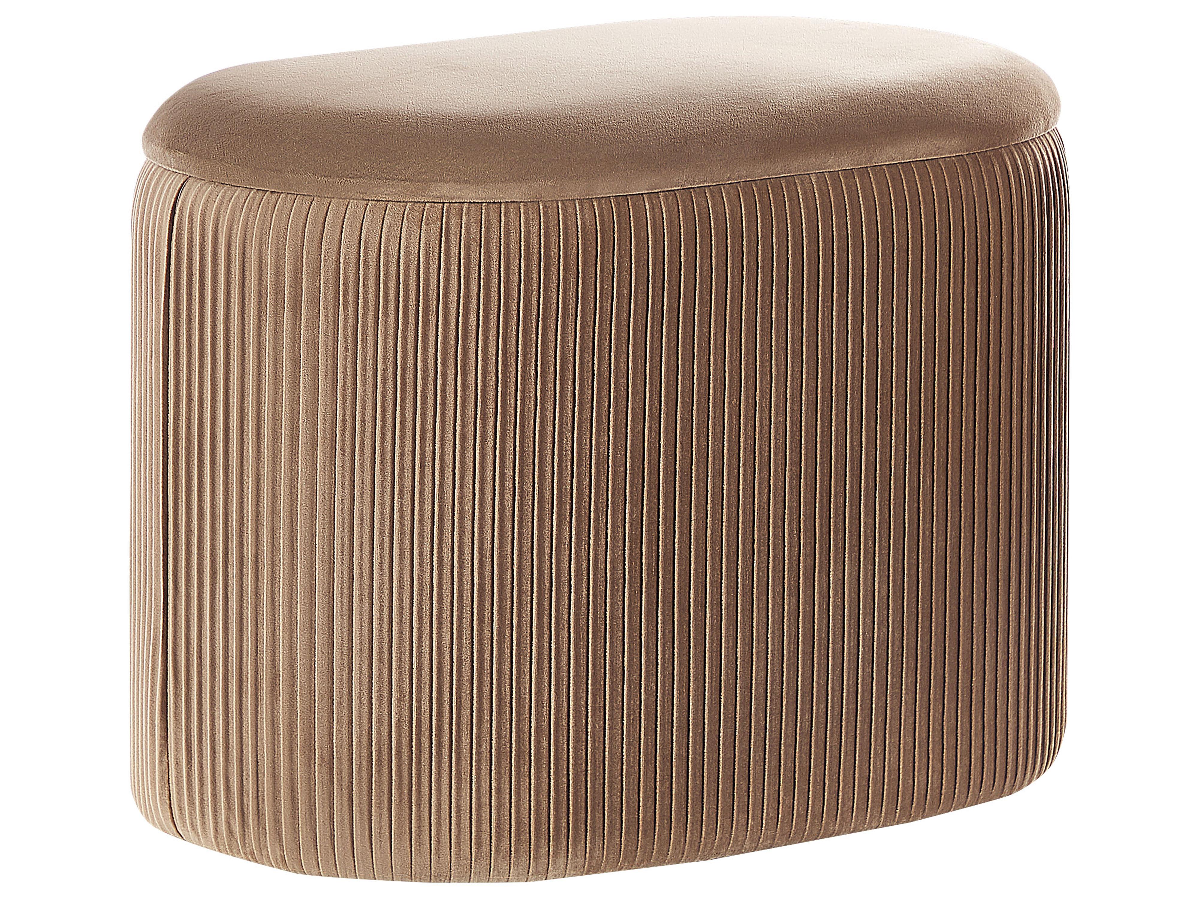 Poef met opbergruimte RICHLAND Fluweel Beige