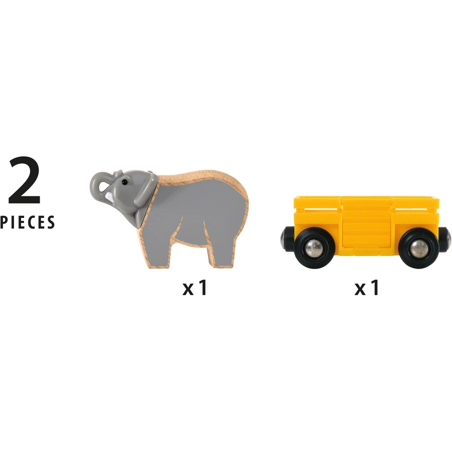 BRIO® WORLD Safari Tierwaggon Elefant