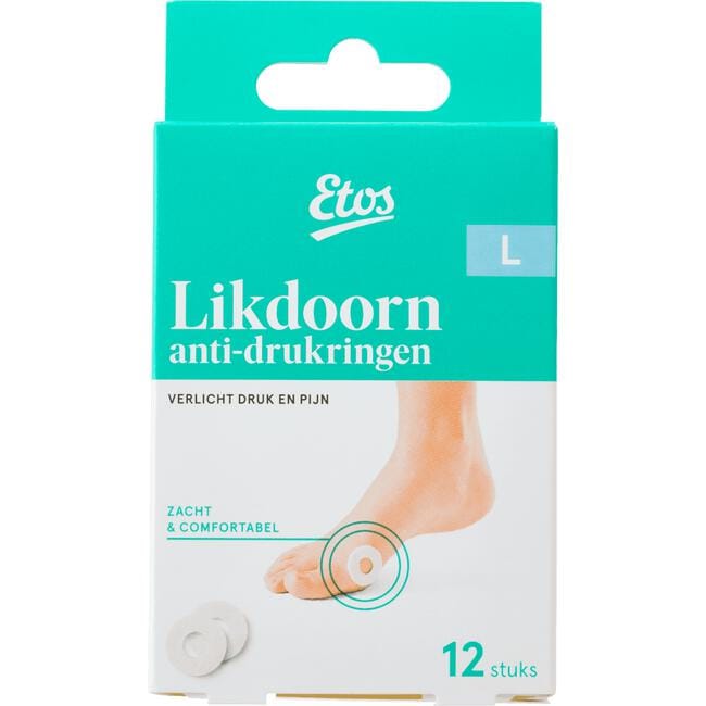 Etos Likdoorn Anti-Drukringen Large 12 stuks