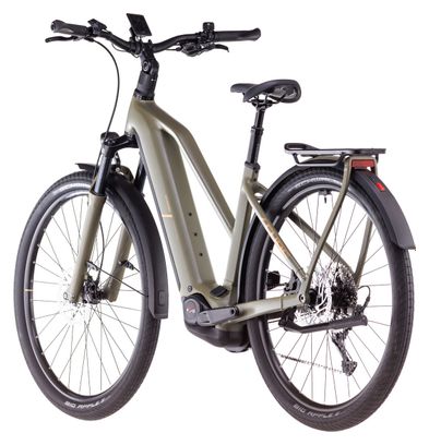 VTC Électrique Cube Kathmandu Hybrid Pro 800 Trapeze Shimano Cues 11V 800 Wh 700 mm Vert Dusty Olive 2025