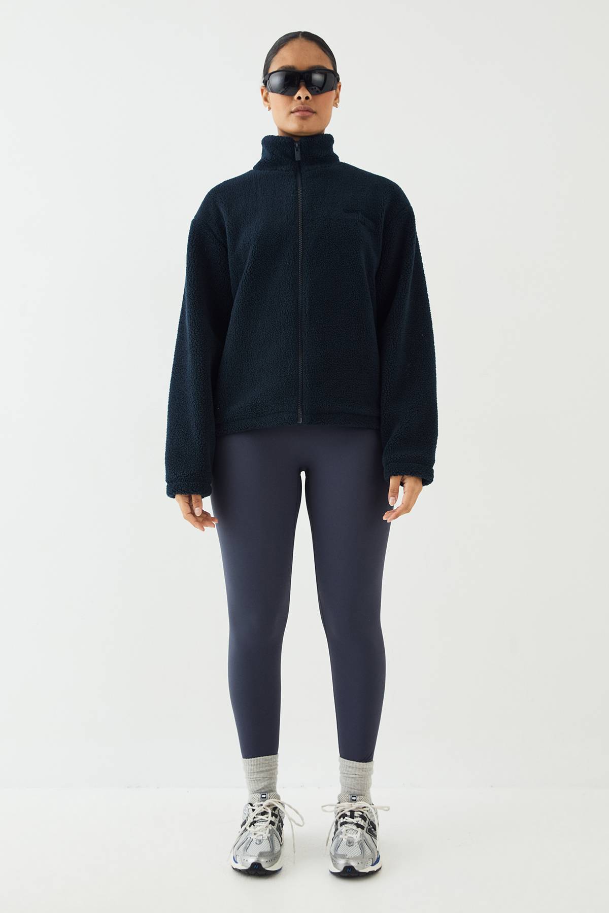 Veste DSGN Studio Borg à Fermeture Éclair et Col Montant