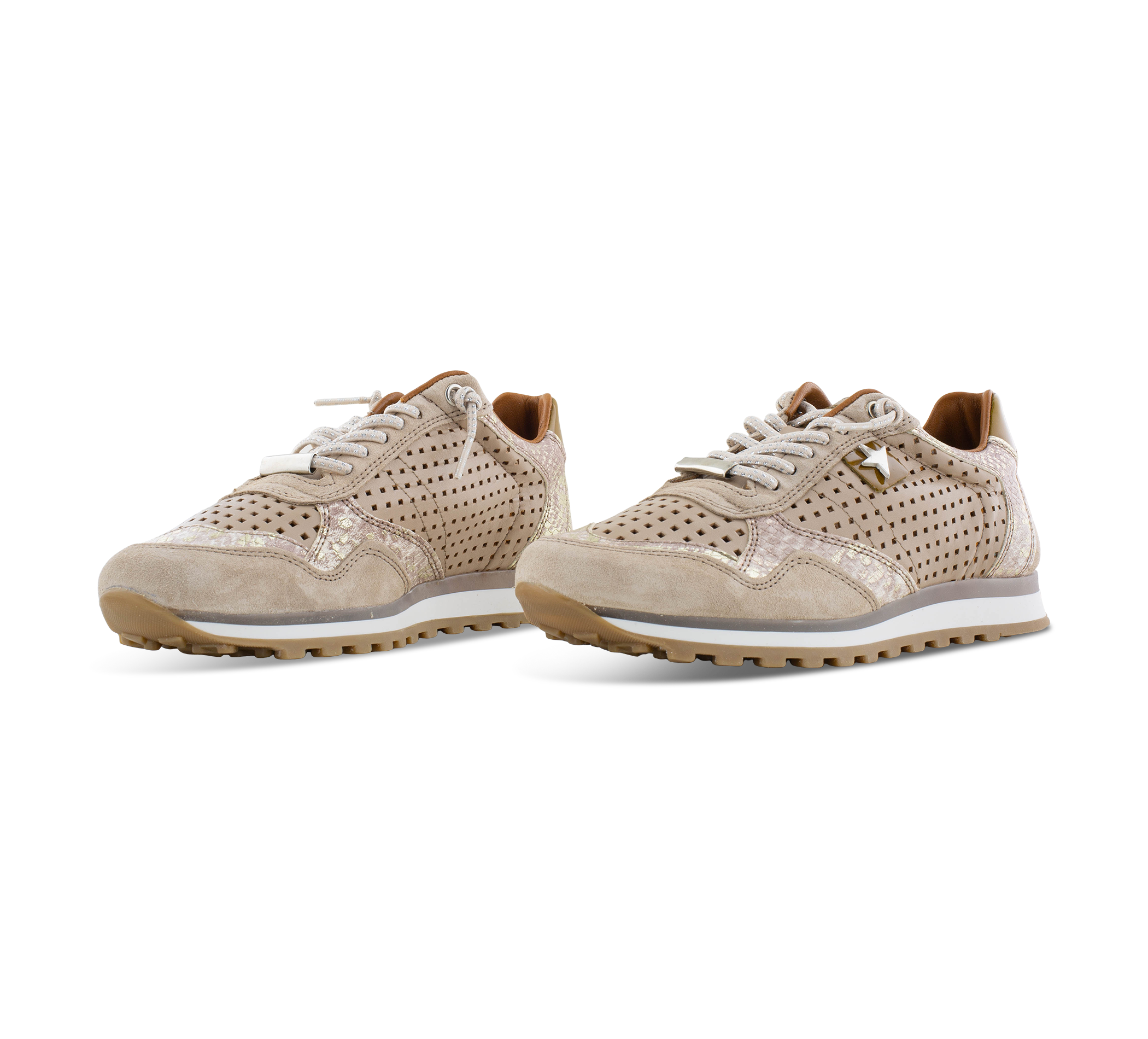 1874 by Walder Sneaker low beige/taupegrau