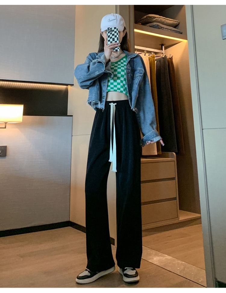 Ragistiq - Corduroy broek met trekkoord in de taille, losse pasvorm