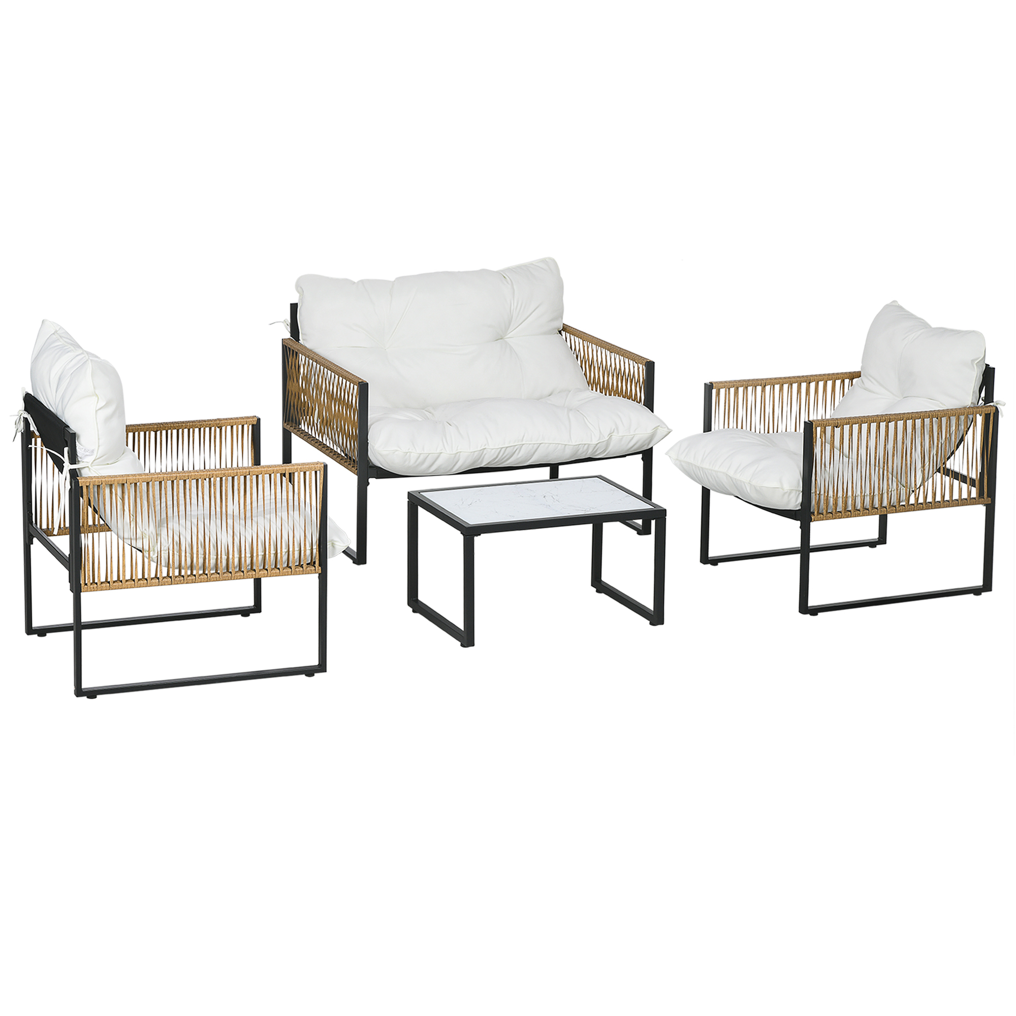 Móveis de jardim Outsunny na cor creme