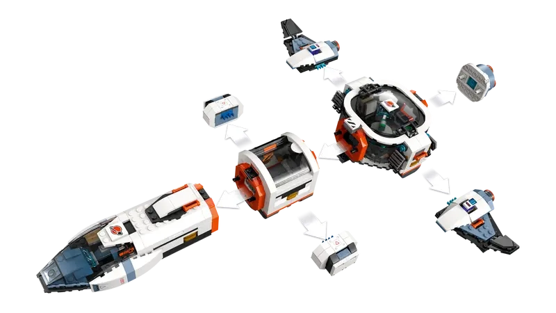 (717-tlg. Set) City Klemmbausteine Spielzeug Modell Bausatz (60446) Lizenziert - Galaxie Raumschiff