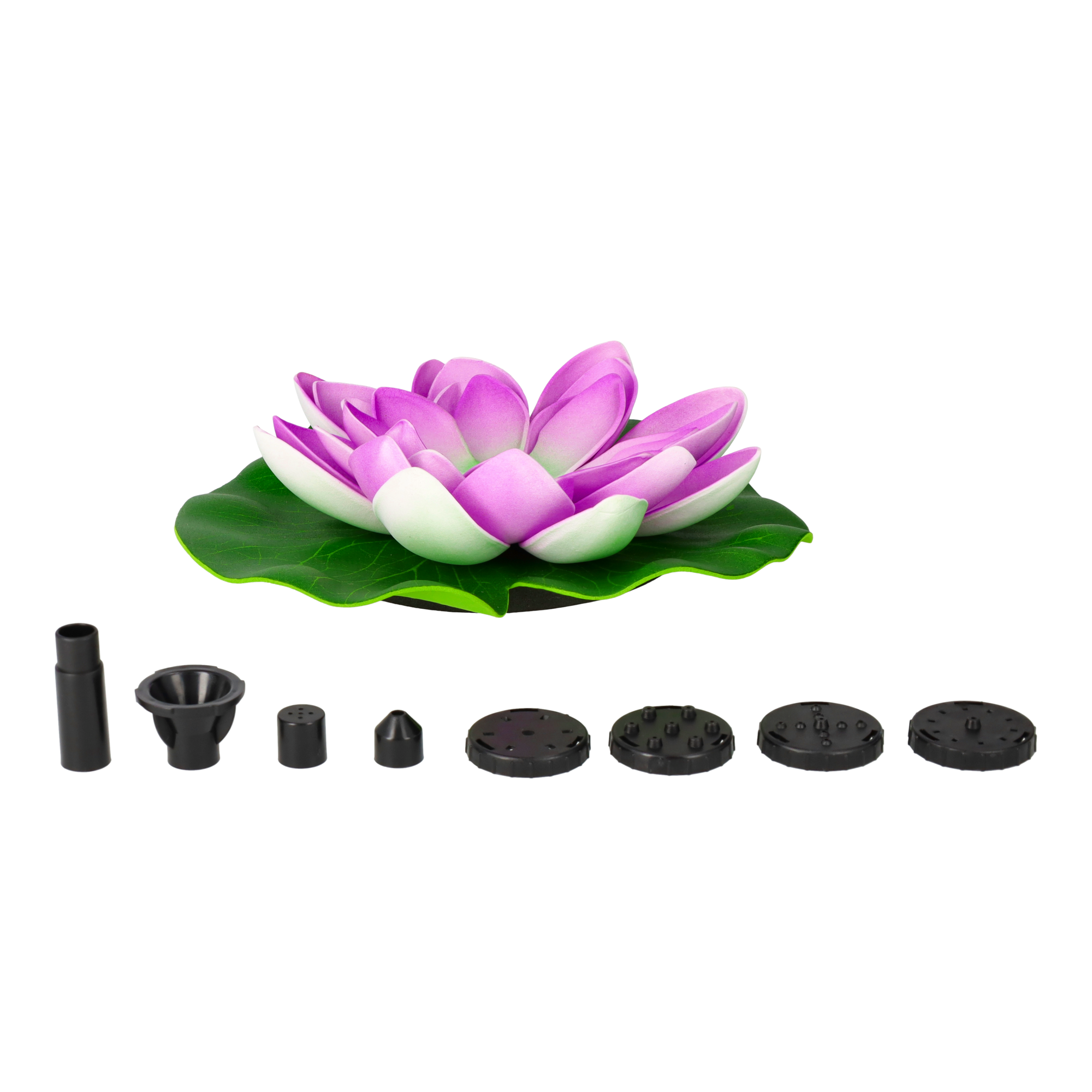 (Ø17.5cm) Schwimmende Solar Seerose Springbrunnen Deko Gartenteich Fontäne - Lila