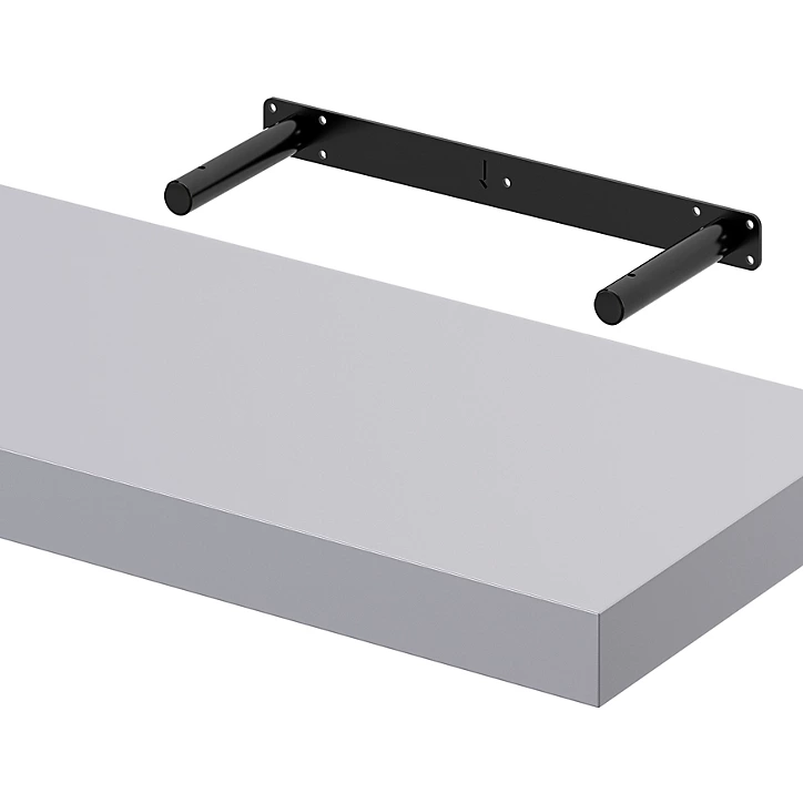 Tablette murale avec fixation invisible Form Cusko gris 60 cm