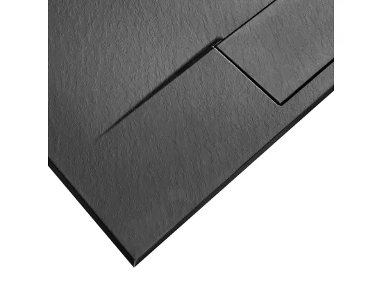 Receveur De Douche Rea Bazalt Long 80X100 Black