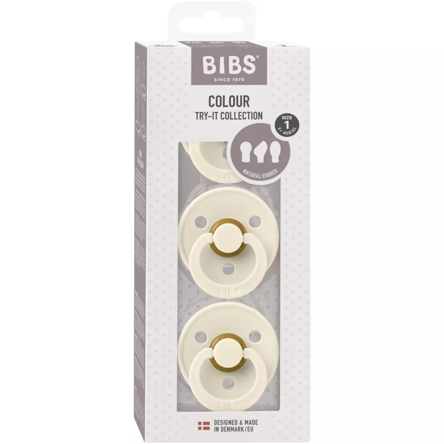 BIBS® Schnuller Try-it Colour 3 Pack  0-6 Monate Ivory