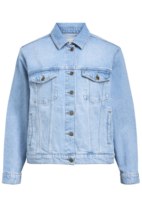 Object blauwe dames jas