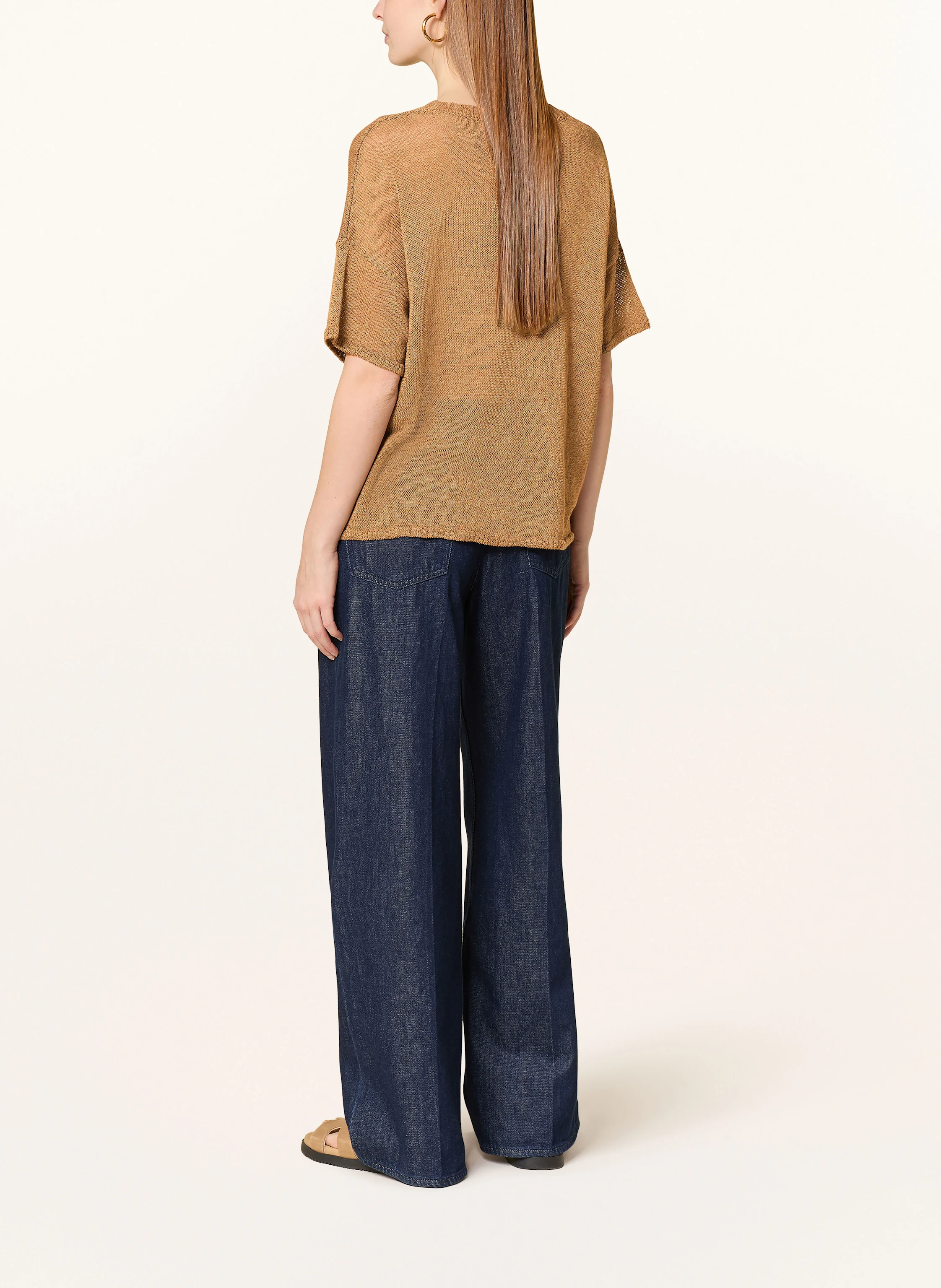 MILANO ITALY Strickshirt mit Leinen