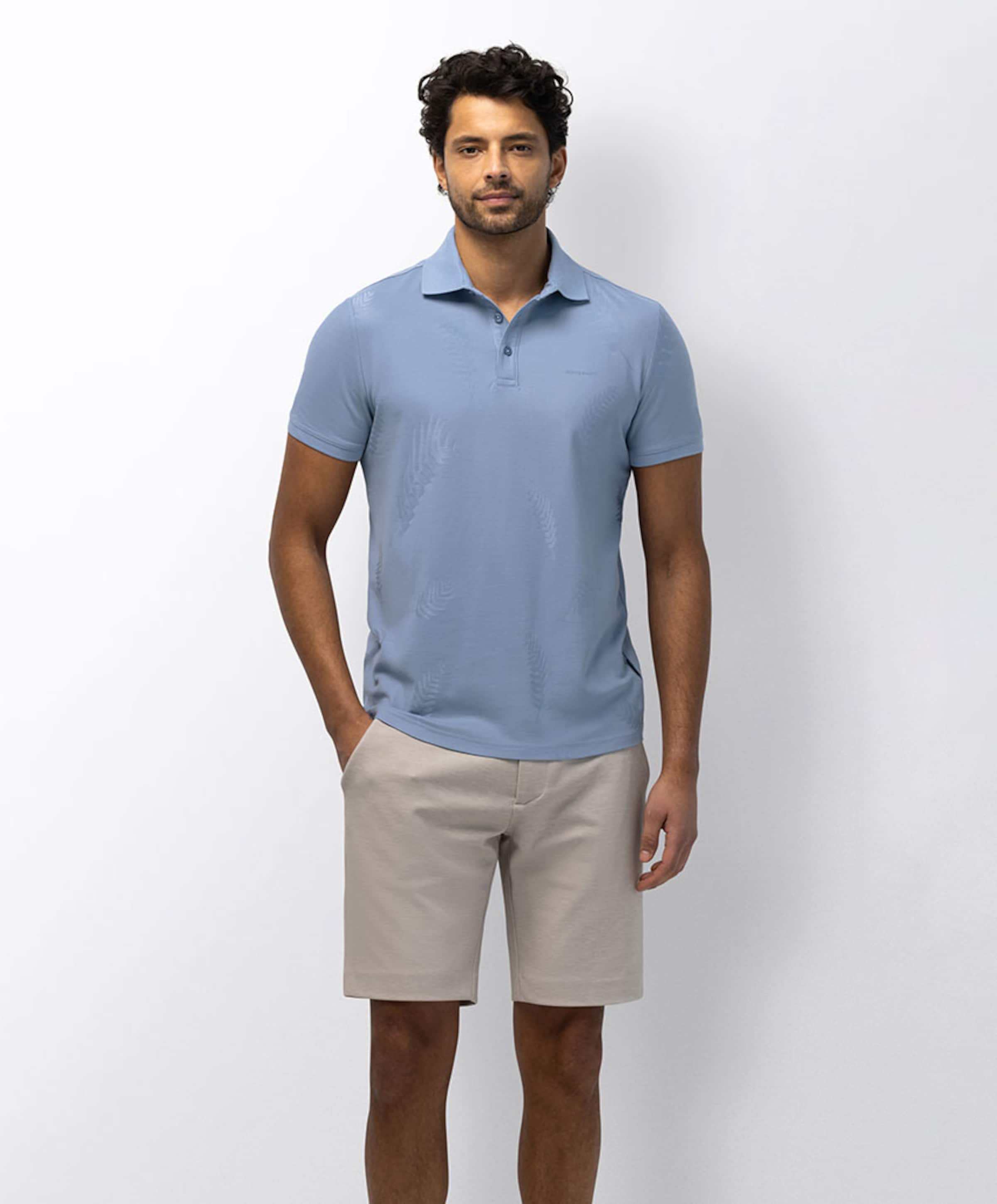 State of Art Heren polo blauw