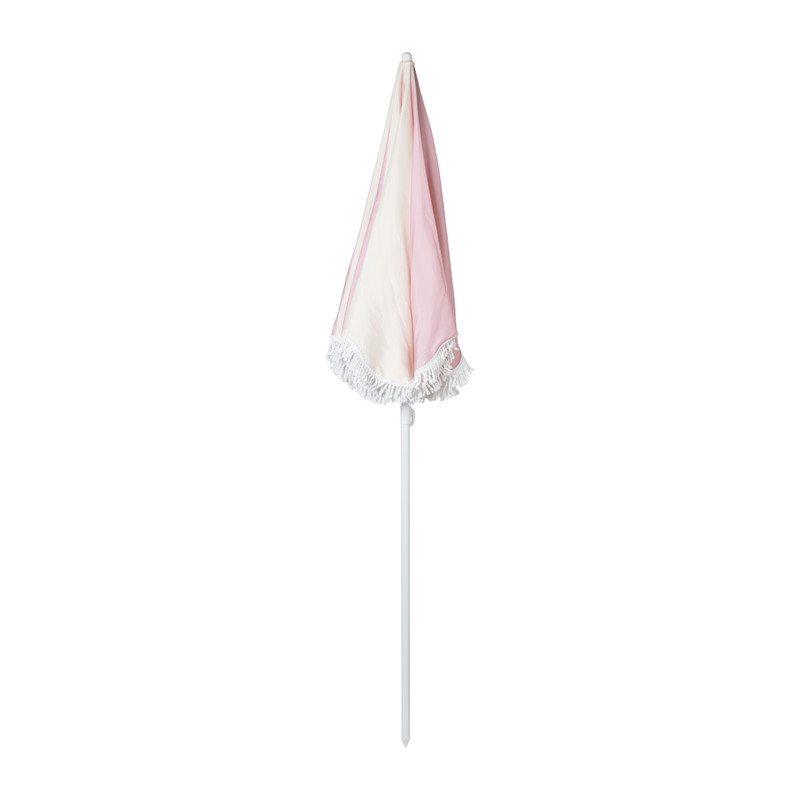 Parasol gestreept - roze/beige - ø160x180 cm