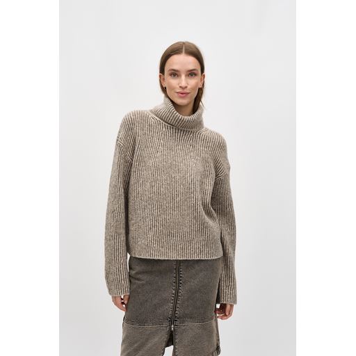 mbyM Kemina-M Striktrøje, Taupe Oat Stripe, S/M