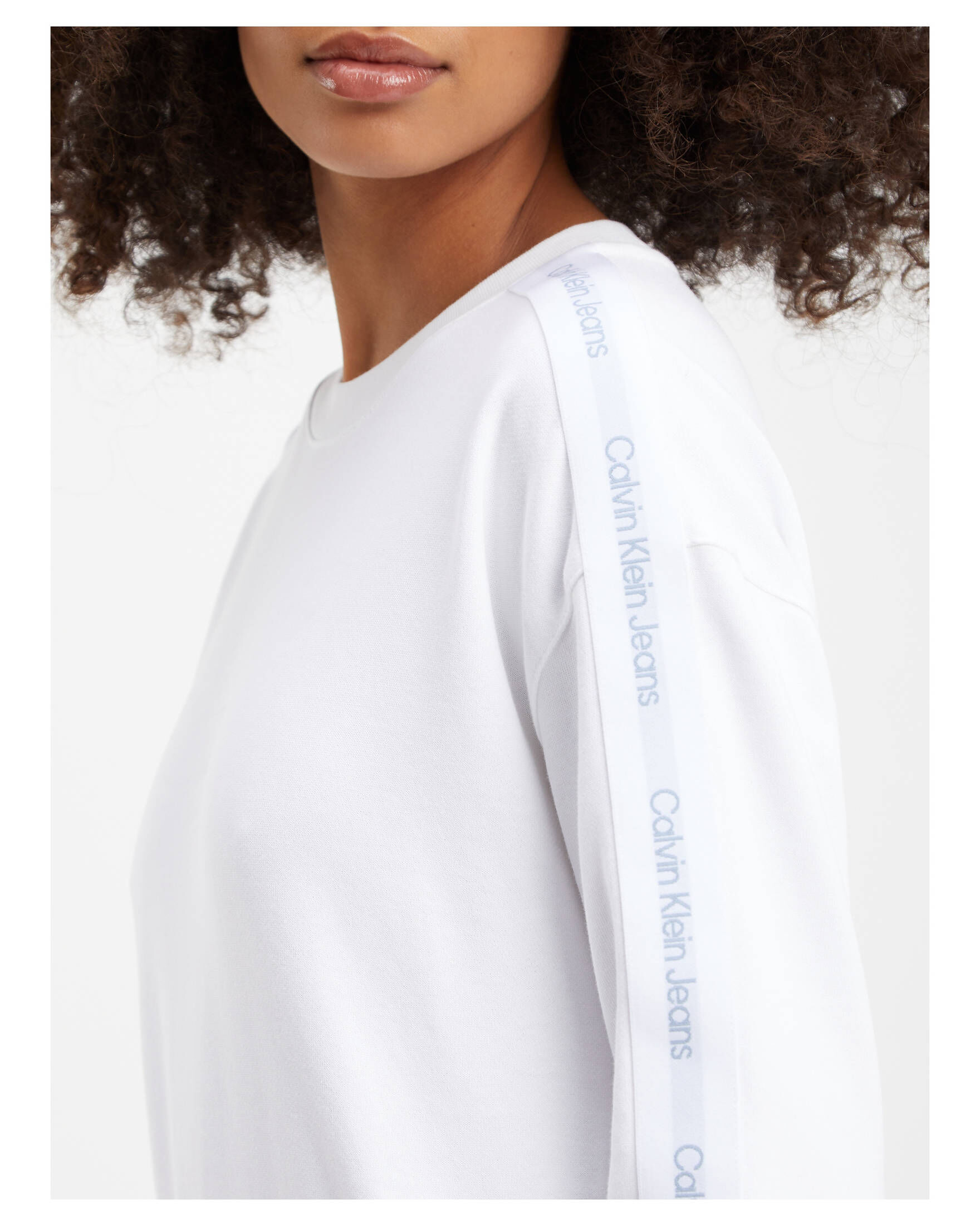 CALVIN KLEIN JEANS| Damen Sweatshirt LOGO TAPE CREW NECK