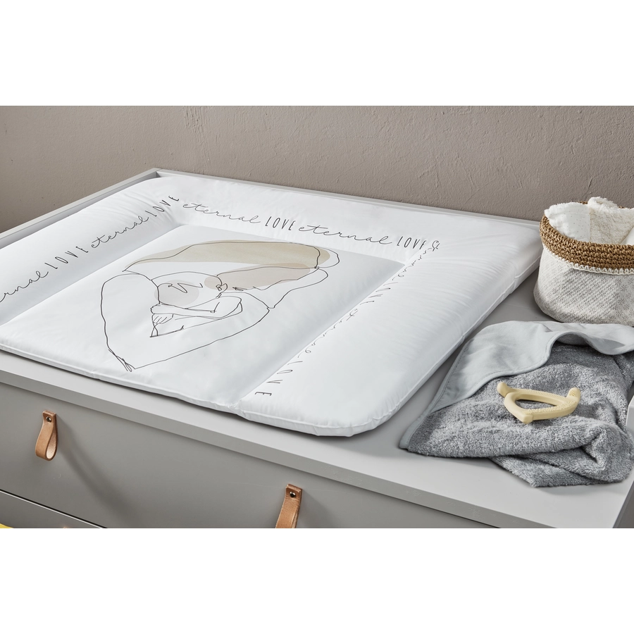 Rotho Wickelauflage Breit Motiv Line-Art Eternal Love 85 x 72 x 5 cm