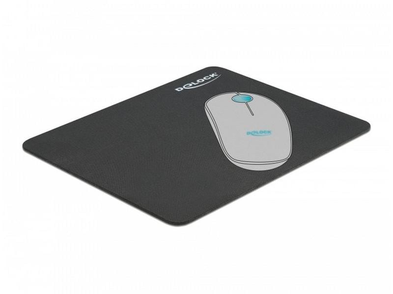 Delock Mausmatte 22x18 cm, Schwarz Soft Mauspad von Delock
