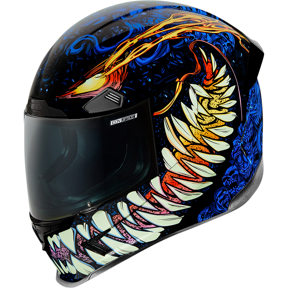 Icon - Casque Airframe Pro Soul Food™ Noir / Bleu / Jaune
