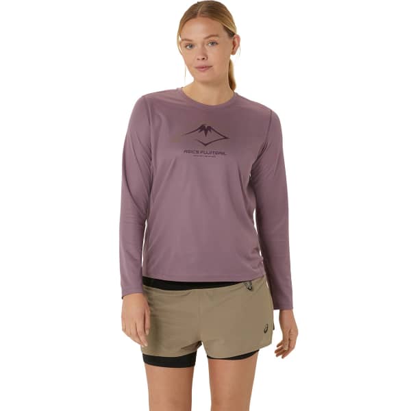 T-shirt trail ASICS FUJITRAIL LOGO LS TOP W DUSTY MAUVE