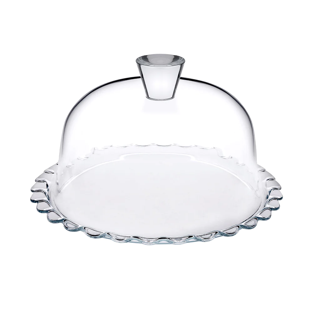 Plat à pâtisserie avec cloche 26 cm (lot de 2) Pasabahce