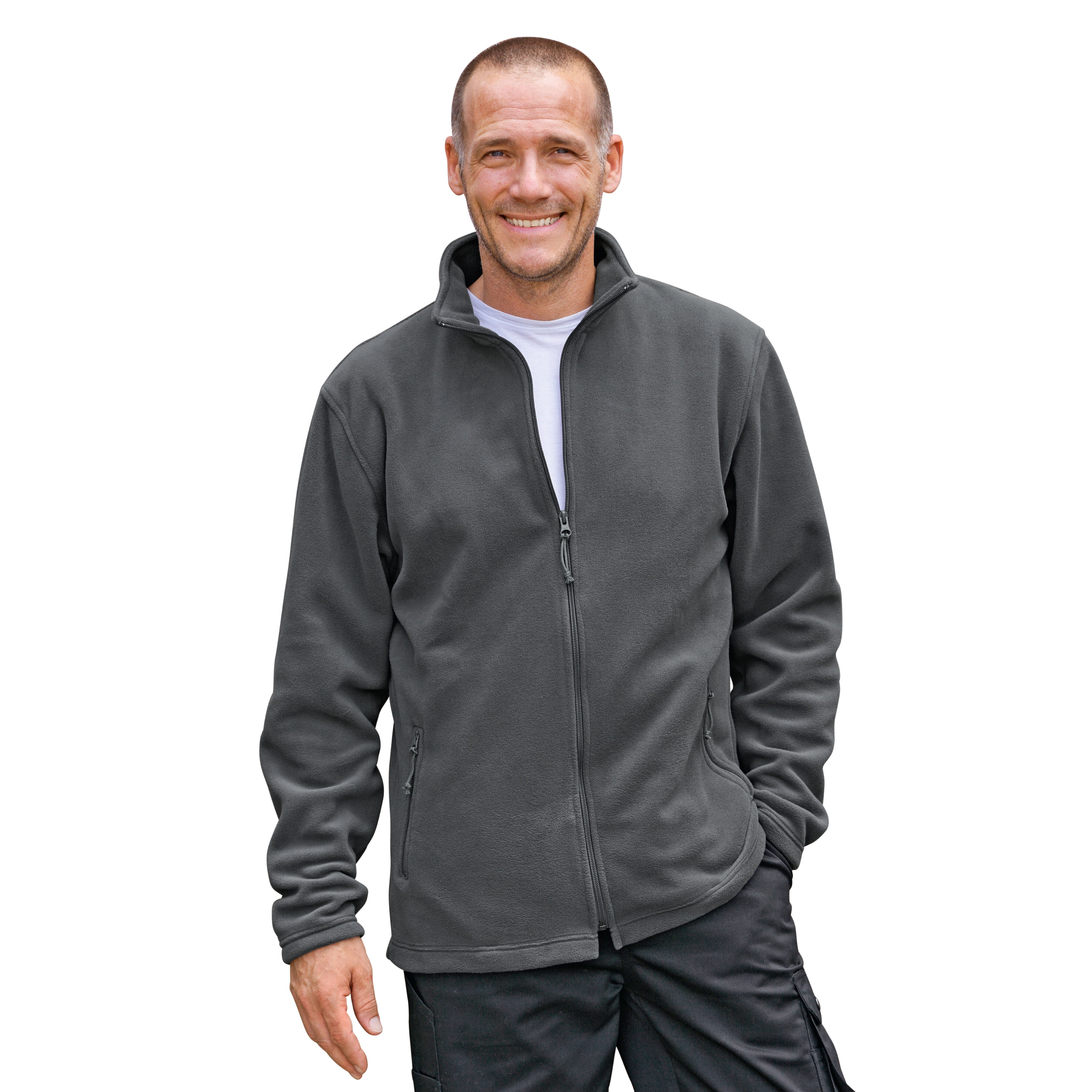 Herren Fleece-Jacke mit 2 Seitentaschen