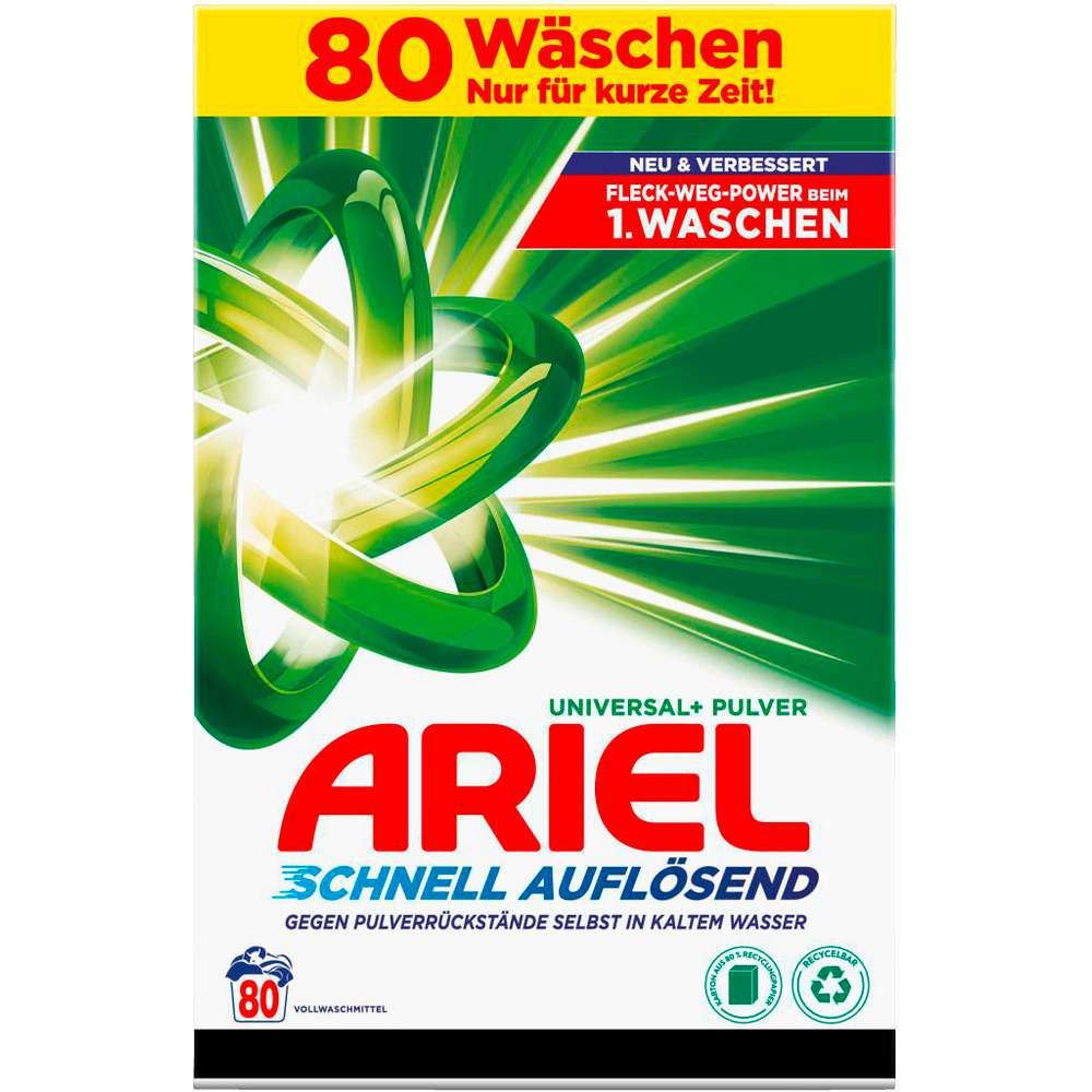 Ariel Pulver Waschpulver Waschmittel Regulär 80WL