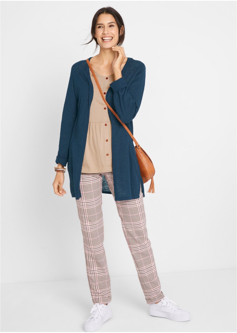 Cardigan léger en maille coton avec fentes