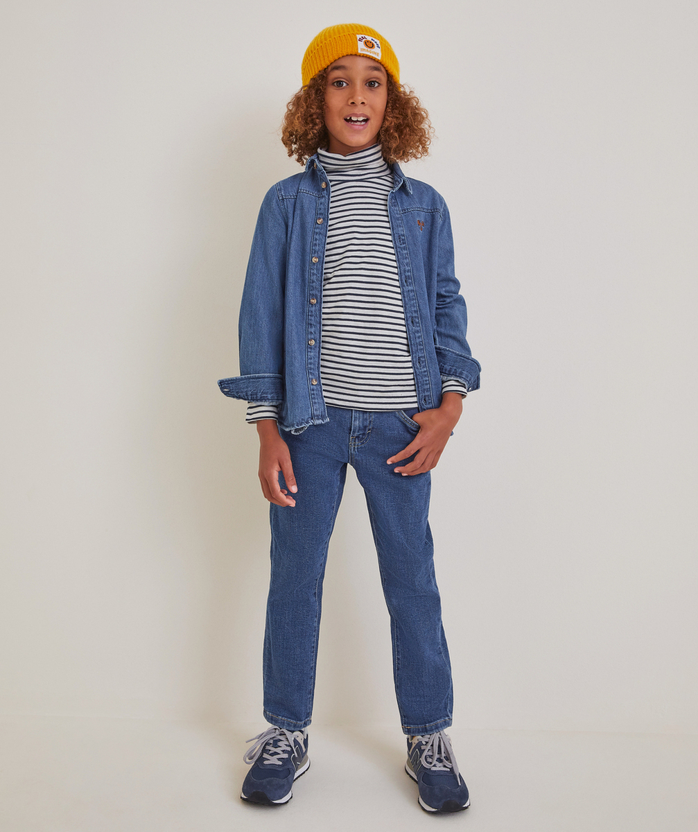 JEAN REGULAR GARÇON EN DENIM LOW IMPACT