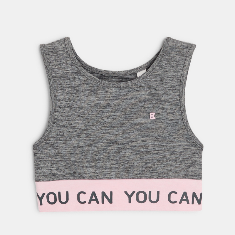Brassière de sport gris fille