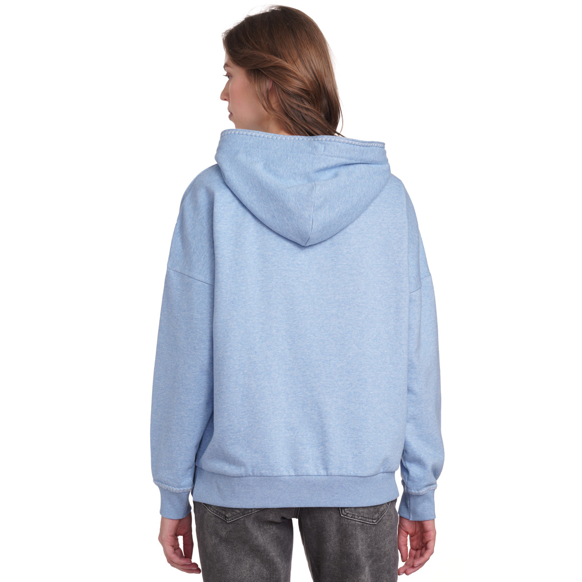 Gina Damen Hoodie meliert hellblau
