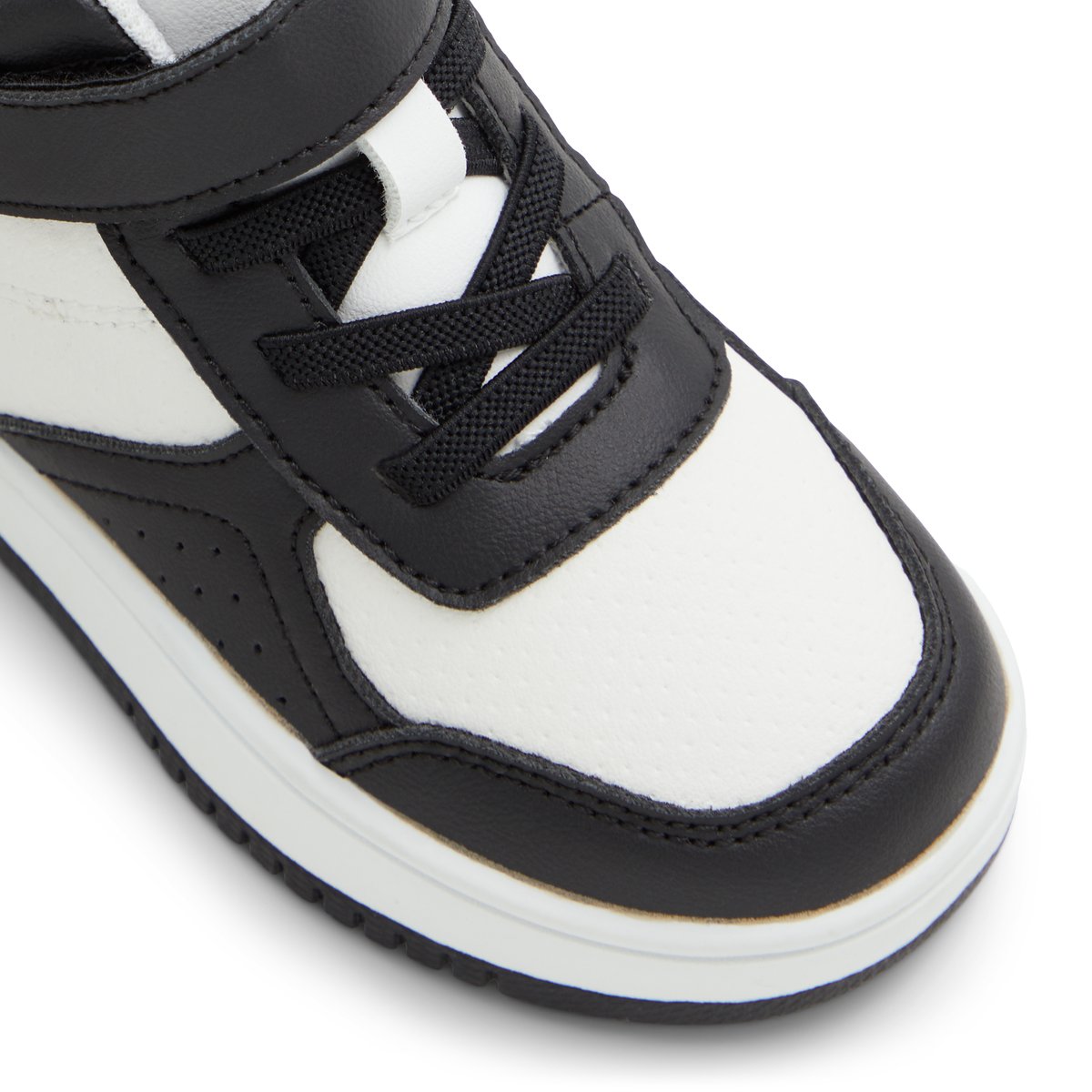 Facile à mettre-Swag-ib-Baskets montantes - Talon plat - Noir/Blanc