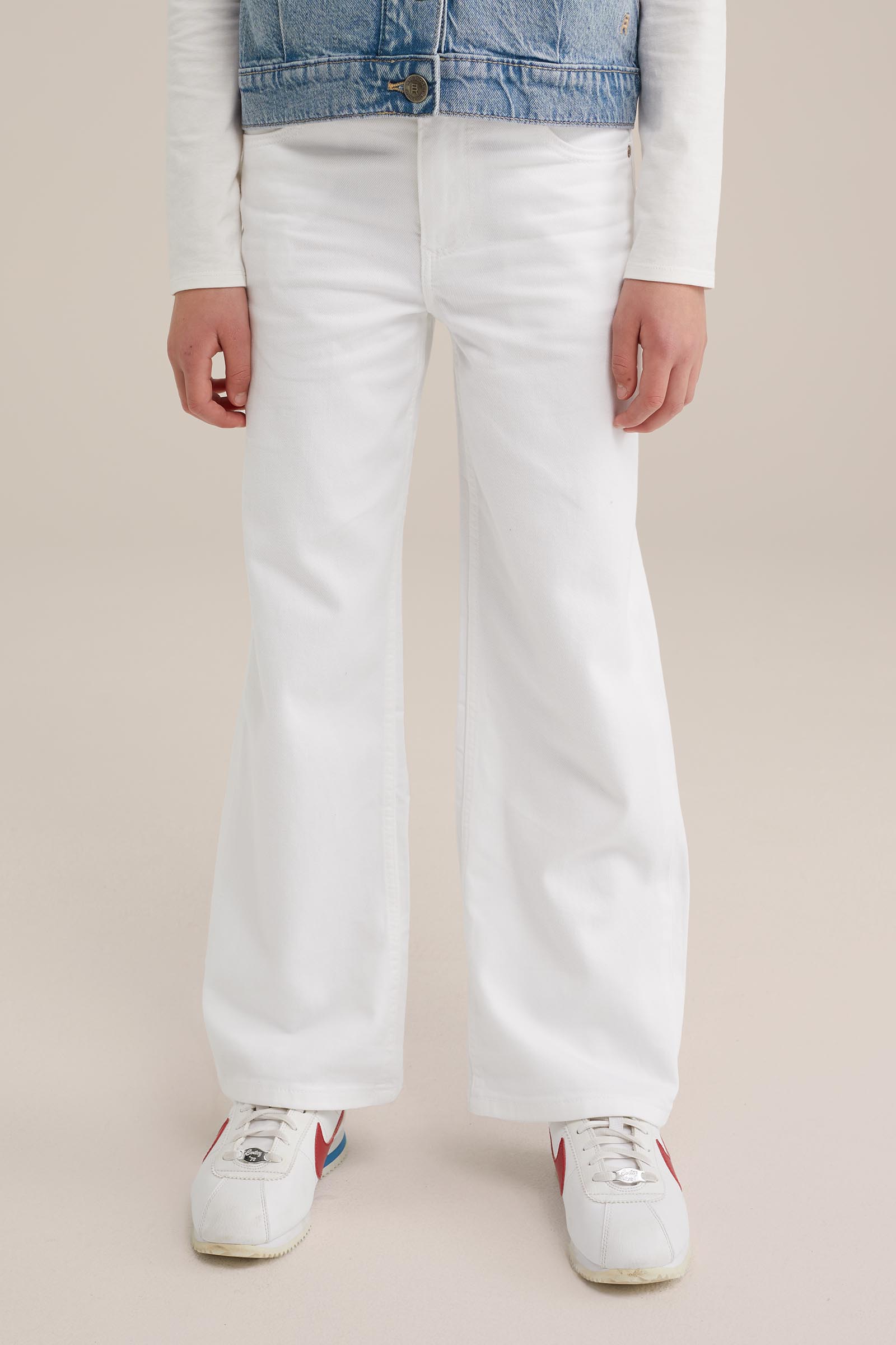 Meisjes wide leg jeans Blue Ridge Wit