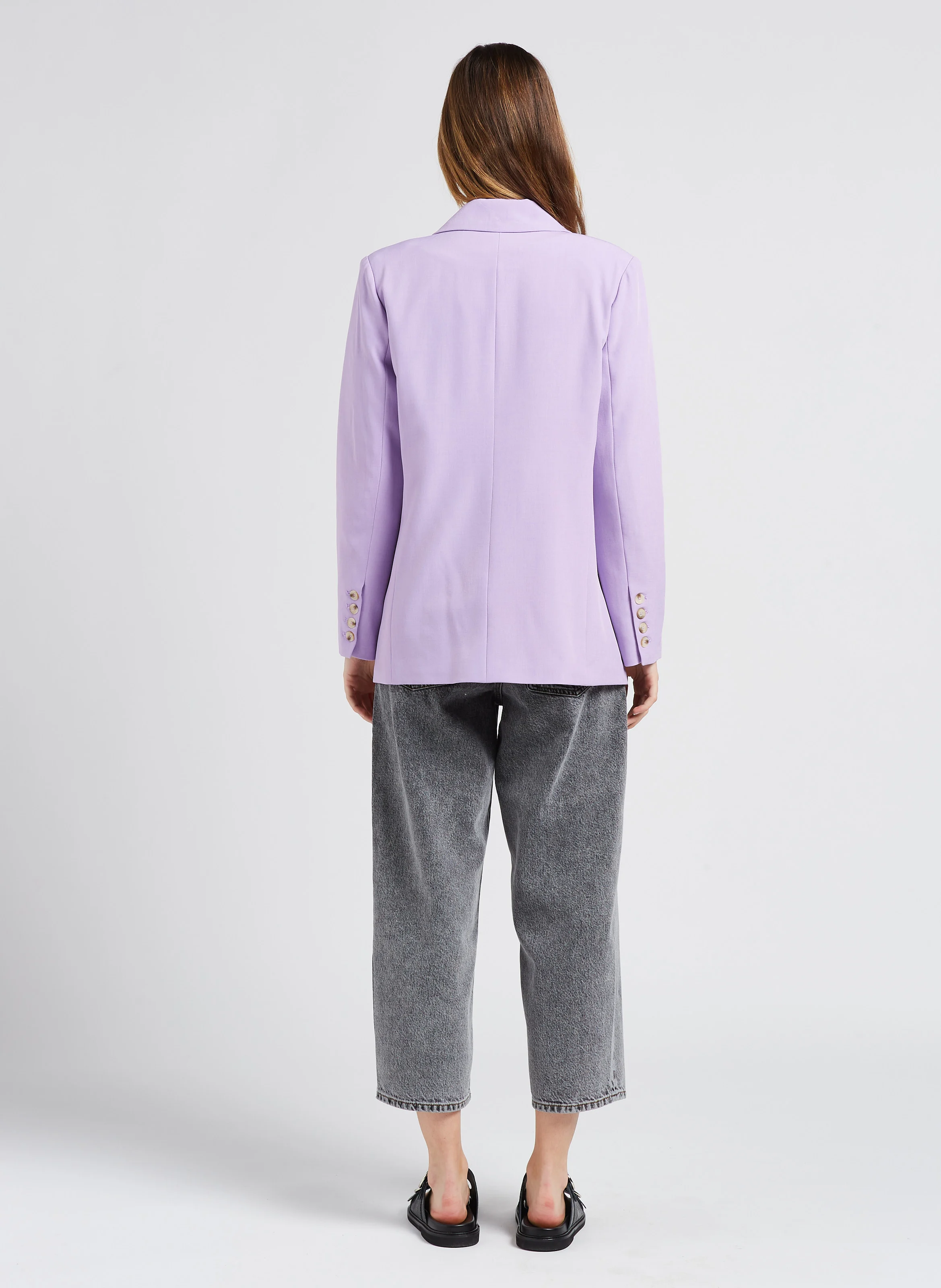 YOPDAY - Jean droit taille haute en coton| Gris