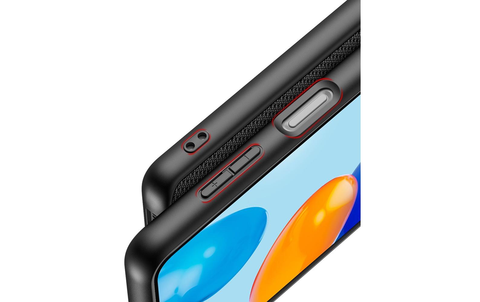 Back Cover StyleShell Nylo Xiaomi Redmi Note 11 schwarzSchutzhülle aus TPU mit eleganter Textur für das Xiaomi Redmi Note 11