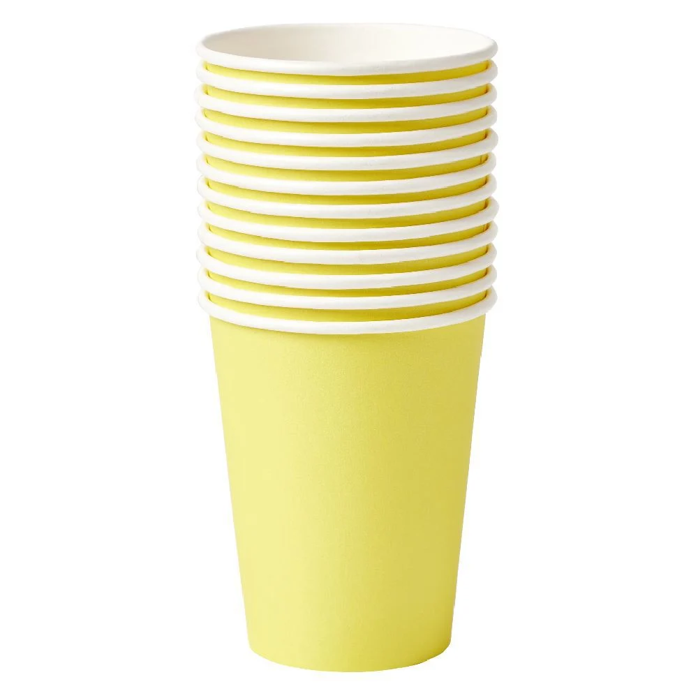Gobelet en carton jaune 25cl x12