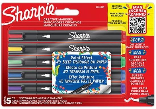 Sharpie - Creative Marker - Verfmarkers - Diverse Kleuren - 5 Stuks