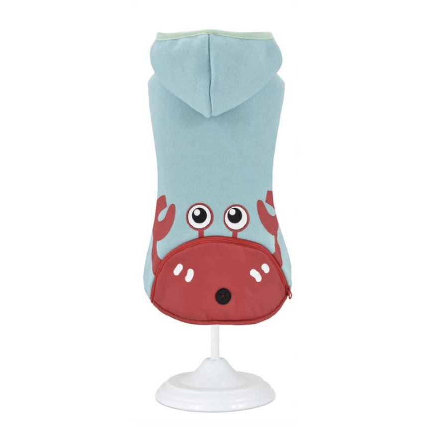 Moletom com capuz e porta-bebê Nayeco Crab para cães.