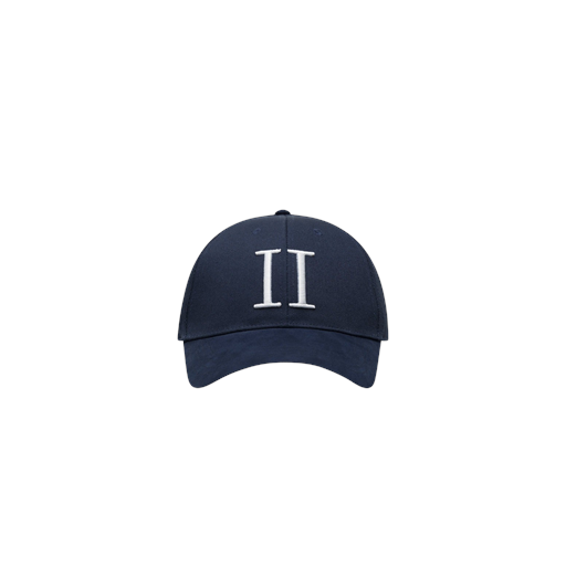 Les Deux Suede Baseball Cap, Dark Navy/White, One size