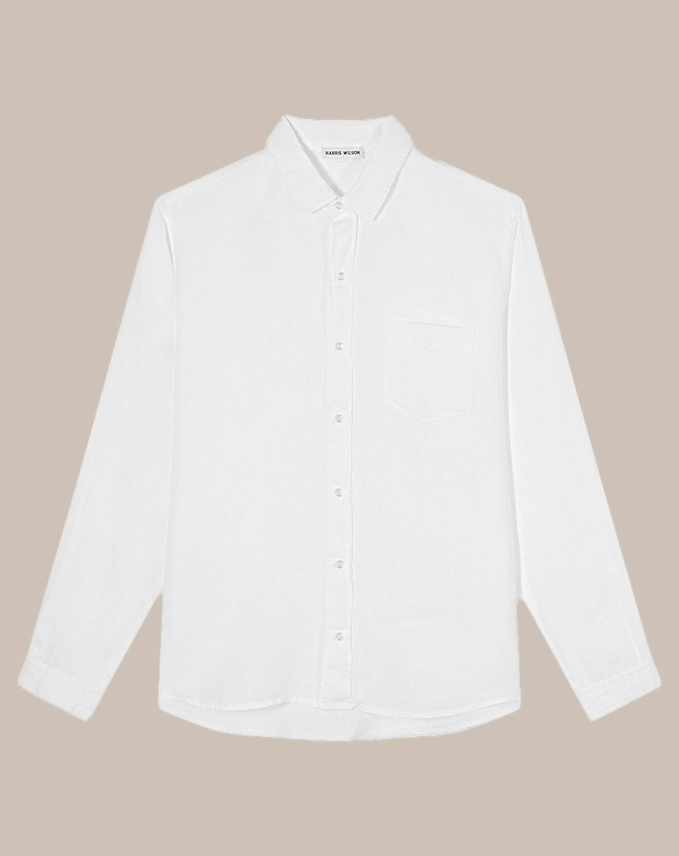 Harris Wilson Chemise slim 100% Lin Danny blanche