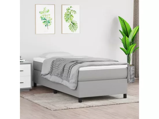 Sommier à lattes de lit Gris clair 100x200 cm Tissu