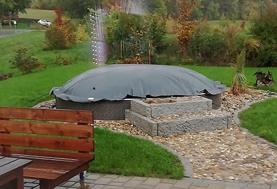 ANKO PLANEN Aufblasbare Poolabdeckung rund - ideal für den Winter - stabile Poolplane AirDeluxe (Pooldurchmesser: 400cm, Blau)